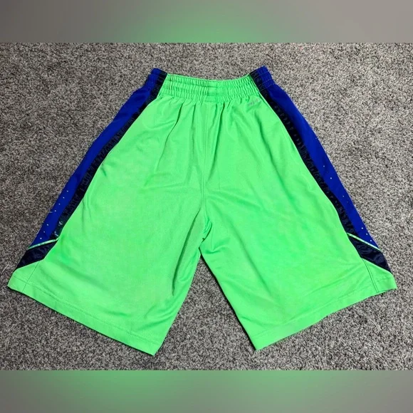 Mens Nike Dri-Fit Active Basketball Shorts Sweat Tracksuit Green Blue Size M - Picture 4 of 6